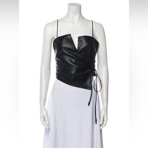 Nanushka Cosimo Top Black Faux Leather Top